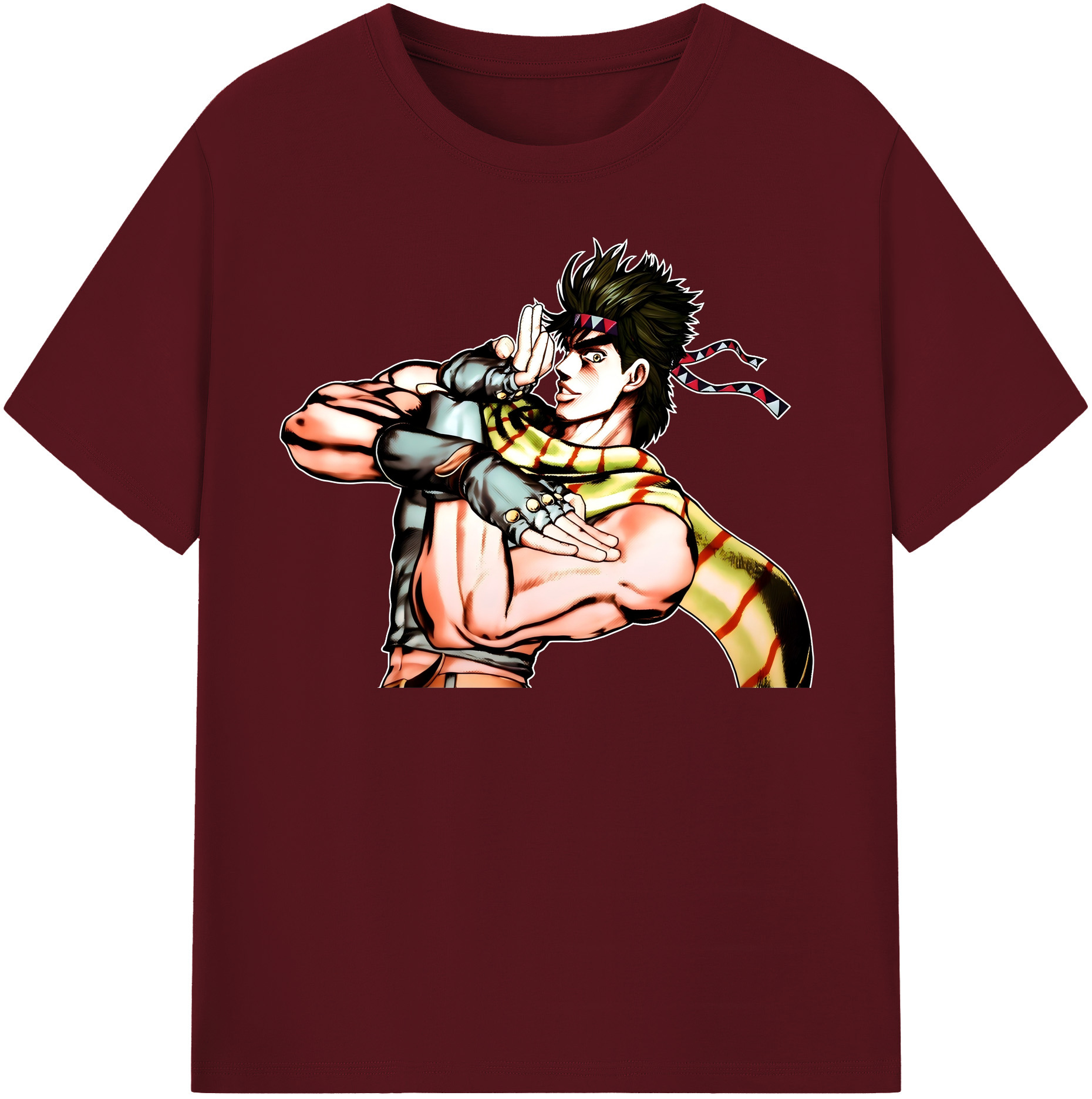 （画像用） ジョジョの奇妙な冒険 ジョセフ?ジョースター JoJo's Bizarre Adventure Joseph Joestar 綿100％半袖Tシャツ（フロントプリント）